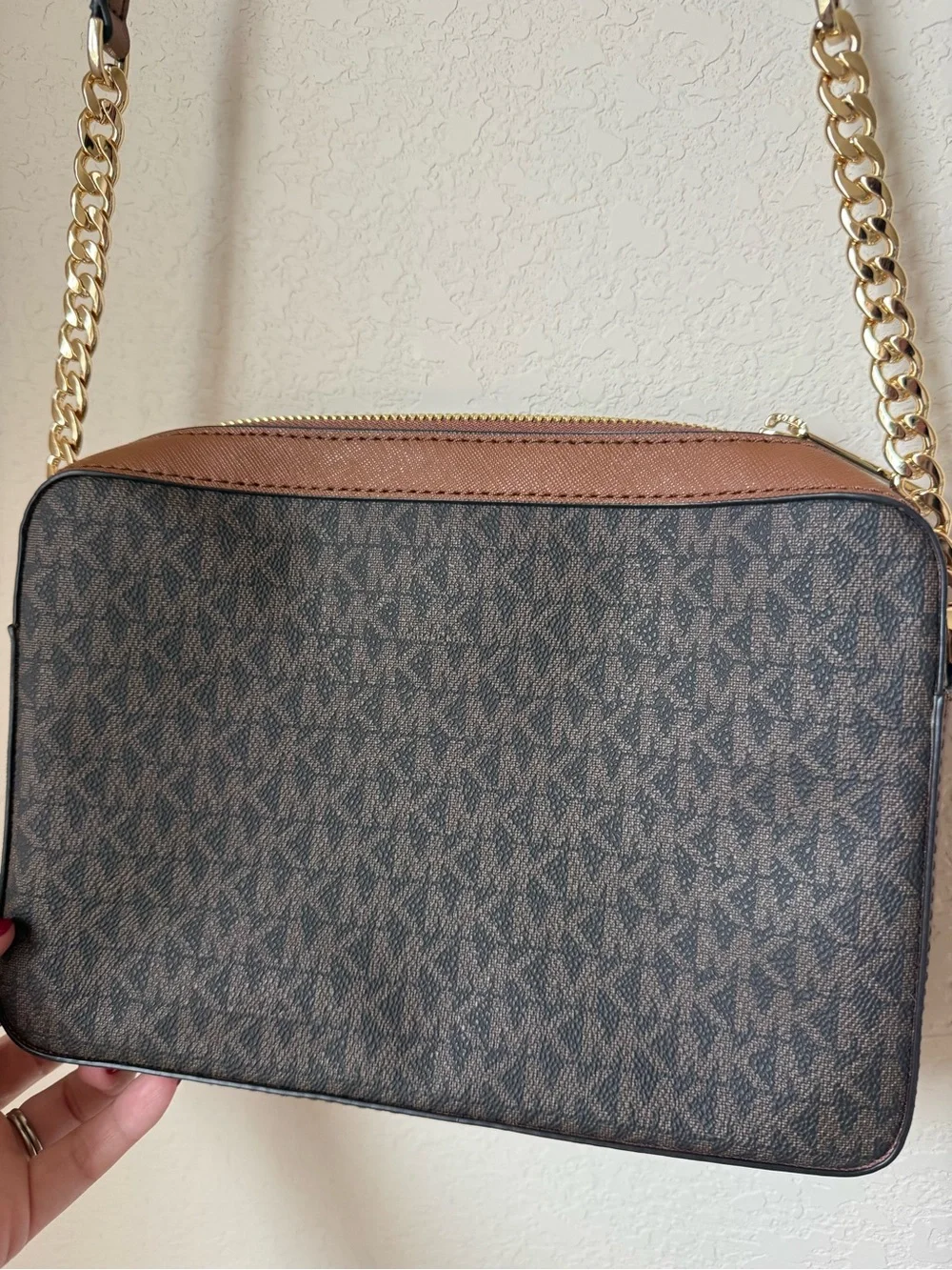 Michael Kors Jet Set Large Printed Logo Crossbody Bag